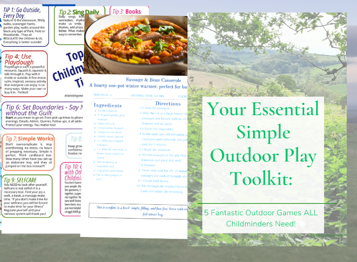 Recipe Sheets. Not Resources for childminders