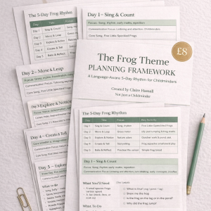 Frog Theme Planning Framework for Childminders &ndash; 5 Day EYFS Plan